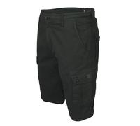 Xact Shorts Cargo en Sergé de Coton pour Hommes, Coupe Régulière (Black) 40