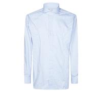 Xacus - Camicia No Stiro Riga Pari - Homme - Chemises - Bleu - Taille: L