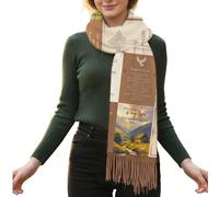 xadsiklan Châles de Prière pour Femmes | Écharpe avec Versets Bibliques 70x180 cm - Châle pour Femme - Tissu Respirant avec Textes Sacrés pour Cérémonies Religieuses Prière Maternelle Noël et Culte