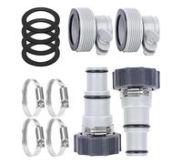 xadsiklan Raccord De Tuyau De Piscine | Kit De Raccords De Filtre À Conduite | Avec Collier et Joint Adaptateur Connexion pour Tuyau de Piscine Adapté 3.8/3.2 cm | Pour Jardin Intérieur Et