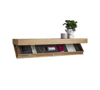Xafrstyu Étagère Flottante Designer Magicflap avec Compartiment Caché - Solution de Rangement Murale Moderne pour Salon, Bureau et Décoration Intérieure (Braun)