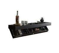 Xafrstyu Étagère Flottante Designer Magicflap avec Compartiment Caché - Solution de Rangement Murale Moderne pour Salon, Bureau et Décoration Intérieure (Schwarz)