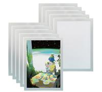 Xafrstyu Lot de 10 Cadres Photo Magnétiques Auto-adhésifs - Cadres d’Affichage Polyvalents pour Œuvres Diamant, Faciles à Installer et à Décorer Partout (Tailles A3 & A4) (A4,Blanc)
