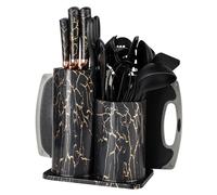 Xafrstyu Ustensiles De Cuisine Silicone 25 Pièces, En Silicone Bon Et Poignées Bois, Set Ustensile Cuisine Convenant Toutes, Ensemble D'ustensiles De Cuisine En Silicone Résistant (noir)