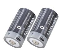 XAGMODSHN 2PCS LR20 D Batterie Cellule D Taille 1 5 V 5600MW USB C Batterie Rechargeable pour Les Accessoires Chauffe-Eau À Gaz À Gaz USB Rechargeable