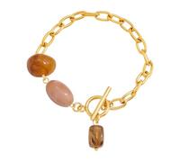 XAGMODSHN À Segments en Résine Chaîne Acier Inoxydable Poli Étanche Accessoire De Poignet Élégant Chaîne À Main Résine Unisexe