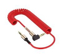 XAGMODSHN Adaptateur audio d'extension à ressort coudé de 3,5 mm vers prise mâle - Câble à ressort flexible - Câble auxiliaire stéréo AUXs Line