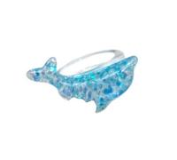 XAGMODSHN Anneaux De Dauphin À Résine Chatoyante Avec Finition Élégante Et Bande De Doigt Ergonomique Perfection Pour Les Tenues À La Mode