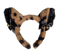 XAGMODSHN Bandeau à cheveux tendance avec oreilles en fourrure avec clochettes - Accessoire de coiffure pour cosplay - Pour fêtes et usage quotidien - Bandeau d'oreille de chat mignon