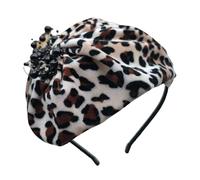 XAGMODSHN Bandeau à cheveux tête de mort populaire avec nœud papillon et motif animal français