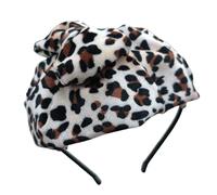 XAGMODSHN Bandeau à cheveux tête de mort populaire avec nœud papillon et motif animal français