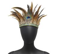 XAGMODSHN Bandeau à plumes ethniques pour festival, célébration indianchefs, bal masqué, carnaval, fête, décoration de cheveux