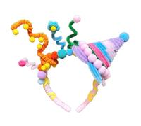 XAGMODSHN Bandeau coloré torsadé gâteau d'anniversaire avec étoiles de dessin animé Accessoire de cheveux en tissu doux pour fêtes