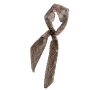 XAGMODSHN Bandeau d'été en dentelle pour femme - Long foulard pour cheveux - Bandanas pour femme - Élégant foulard de cou, marron, 116 cm