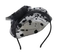 XAGMODSHN Bandeau élégant en maille avec nœud papillon et tête de mort pour femme