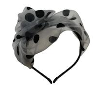 XAGMODSHN Bandeau élégant en maille avec nœud papillon et tête de mort pour femme