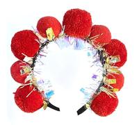 XAGMODSHN Bandeau fantaisie à pompons pour danse, scène, carnaval, costume accrocheur clouté cristal doux et confortable