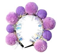 XAGMODSHN Bandeau fantaisie à pompons pour danse, scène, carnaval, costume accrocheur clouté cristal doux et confortable
