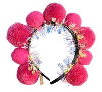 XAGMODSHN Bandeau fantaisie à pompons pour danse, scène, carnaval, costume accrocheur clouté cristal doux et confortable