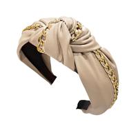 XAGMODSHN Bandeau large noué en cuir synthétique pour femme - Confortable et élégant - Pour un usage quotidien
