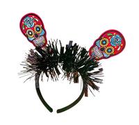 XAGMODSHN Bandeau tête de mort pour Halloween, fête, accessoire de cheveux, accessoire de fête, accessoire de tête de mort