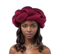 XAGMODSHN Bandeau tressé africain - Grand bandeau turban Nigéria réglable pour fête de mariage