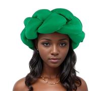 XAGMODSHN Bandeau tressé africain - Grand bandeau turban Nigéria réglable pour fête de mariage