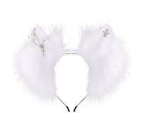 XAGMODSHN Bandeaux faits à la main avec oreilles de loup pour chaton fille Cosplay Cosplay Fourrure pour bal masqué Halloween Cosplay fête bandeau oreilles de chat en vrac