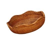 XAGMODSHN Boîte à pain en fibre naturelle respirante multi-usages pour fruits, collations, salon, récipient à pain tissé à la main