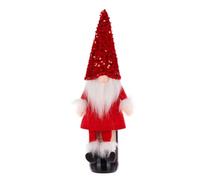 XAGMODSHN Bouteille de vin de Noël festive sans visage poupée bouteille de vin Toppers pour décorations de table de fête et cadeaux du Nouvel An