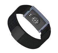 XAGMODSHN Bracelet de rechange ventilé en polyamide pour traqueurs d'activité physique avec anneau en aluminium avec plan de protection secret en noir ou blanc