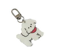 XAGMODSHN Breloque de sac en forme de chien blanc en forme d'os et de résine à la mode et pendentif en alliage élégant pour un usage quotidien