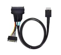 XAGMODSHN Câble SSD SFF8611 mâle vers SFF8639 femelle pour mise à niveau de PC, accessoire informatique, 75 cm