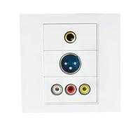 XAGMODSHN Cadre encastré 86 modulaires Panneau façade personnalisable Convient aux interfaces multimédia Texture ABS Résistant aux chocs Panneau modulaire personnalisable