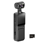 XAGMODSHN Caméra de poche portable 4K rotative à 180 degrés - Petit caméscope de sport en plein air - Corps Wi-Fi