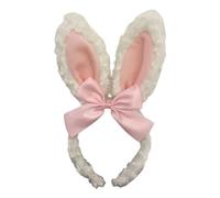 XAGMODSHN Cartton Oreilles de lapins Serre-tête Cosplay Bandeau Bowknot Décoration Coiffe pour fêtes d'anniversaire