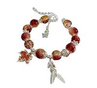 XAGMODSHN Chaîne de main tendance en forme de feuille d'érable en cristal avec breloque papillon pour femme, bijoux d'amitié, bijoux en feuille d'érable