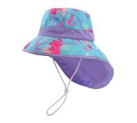 XAGMODSHN Chapeau de jeu en plein air pour bébé - Large bord - Imprimé multiple - Protection solaire - Pour petites filles - Chapeau de pêcheur, G, Taille unique