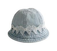 XAGMODSHN Chapeau de pêcheur Bowit respirant pour enfant pliable et résistant au soleil 2 à 8 ans Chapeau de pêcheur pour enfant fille, bleu clair, Taille unique