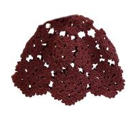 XAGMODSHN Chapeau tête de mort creux fait à la main au crochet sans bord motif floral pull pour femmes filles diverses occasions chapeau de crâne, a, taille unique