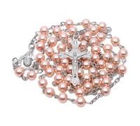 XAGMODSHN Chapelet en perles de 6 mm avec pendentif décoratif à suspendre pour Noël, fête, église