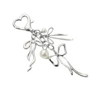 XAGMODSHN Charmes De Porte Esthétique Charmes Bowknot Charm Pendre Sweet Pearls Bows Keychains Hanging Ornement For Womens Accessoires