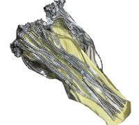 XAGMODSHN Chaussettes longues en dentelle creuse scintillante avec pompons et paillettes scintillantes pour filles, jaune, Taille unique
