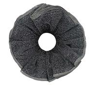 XAGMODSHN Chouchou à chignon avec paillettes foncées - Élastique - Style vintage - Accessoires féminins
