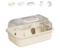 XAGMODSHN Clear Views Cage à hamster transparente à double étage facile à nettoyer pour observer les animaux de compagnie, matériaux légers, sûrs