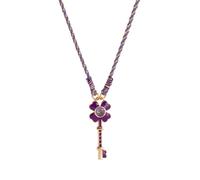 XAGMODSHN Collier avec pendentif en forme de goutte d'huile à quatre feuilles porte-bonheur coloré - Bijou léger et délicat pour un usage quotidien ou des occasions spéciales, taille unique, Comme