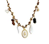 XAGMODSHN Collier avec pendentif tortue étoile de mer réglable en plaqué or