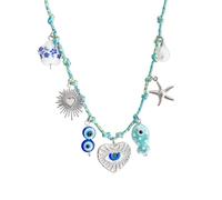 XAGMODSHN Collier avec pendentif tortue étoile de mer réglable en plaqué or, Pendants:size:12-20mm Chain length:40+5cm, Cuivre