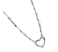 XAGMODSHN Collier de Couple en forme de cœur d ' épine moderne, bijoux d ' amour assortis pour lui et sa chaîne en alliage tendance, d ' anniversaire