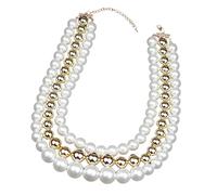 XAGMODSHN Collier tendance multicouches avec perles d'imitation portable pour les femmes tendance qui aiment les styles uniques et décontractés